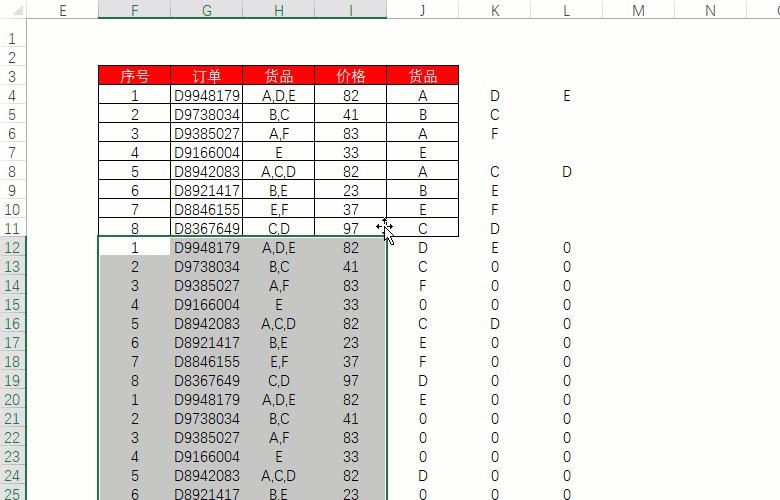 如何拆分订单再汇总,一个地址多件的订单表格怎么拆分