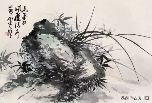 徐湛国画兰花技法教学,国画兰花入门技法