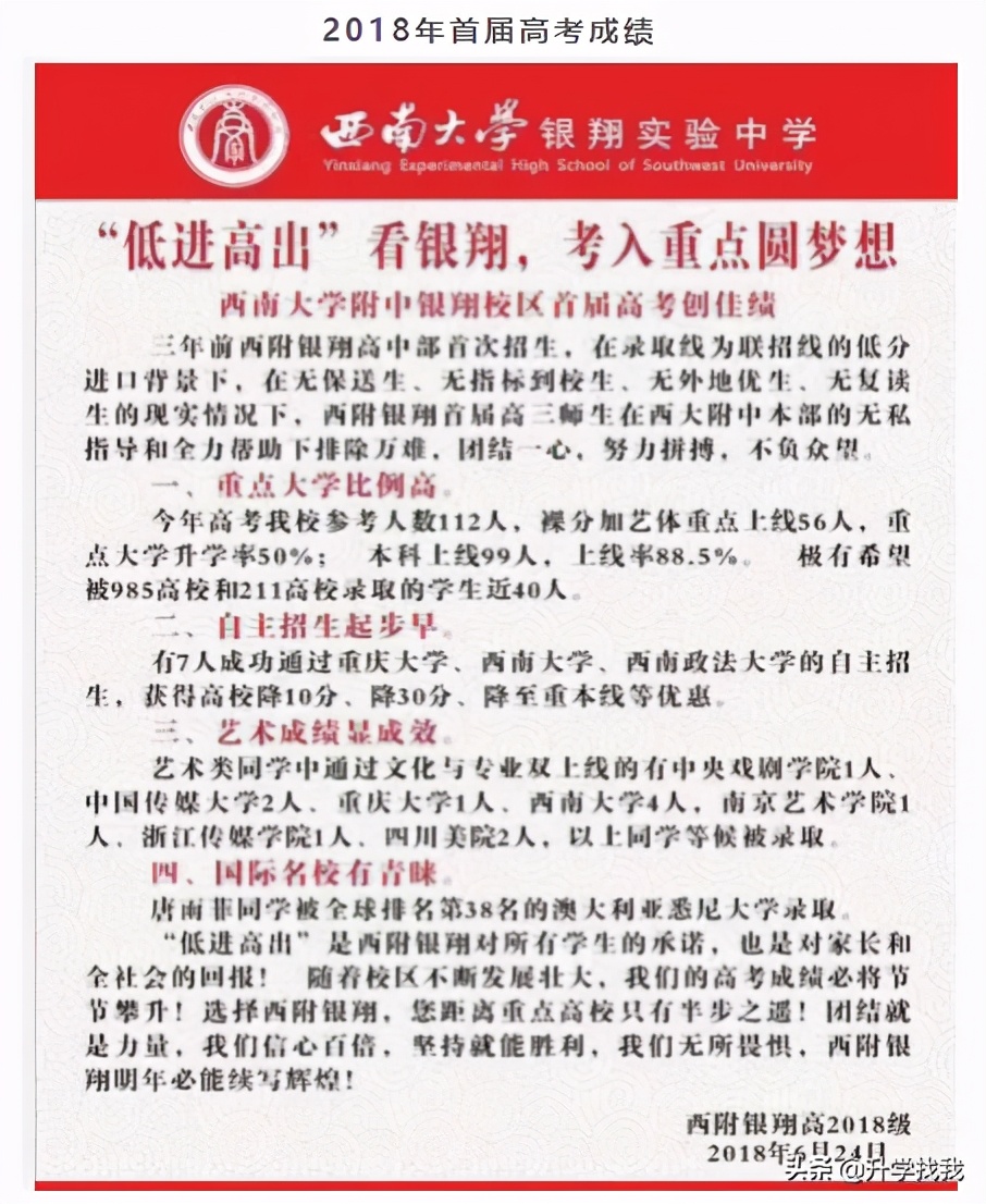 重庆这所中学堪称“低进高出”的典范，升本率高达38%
