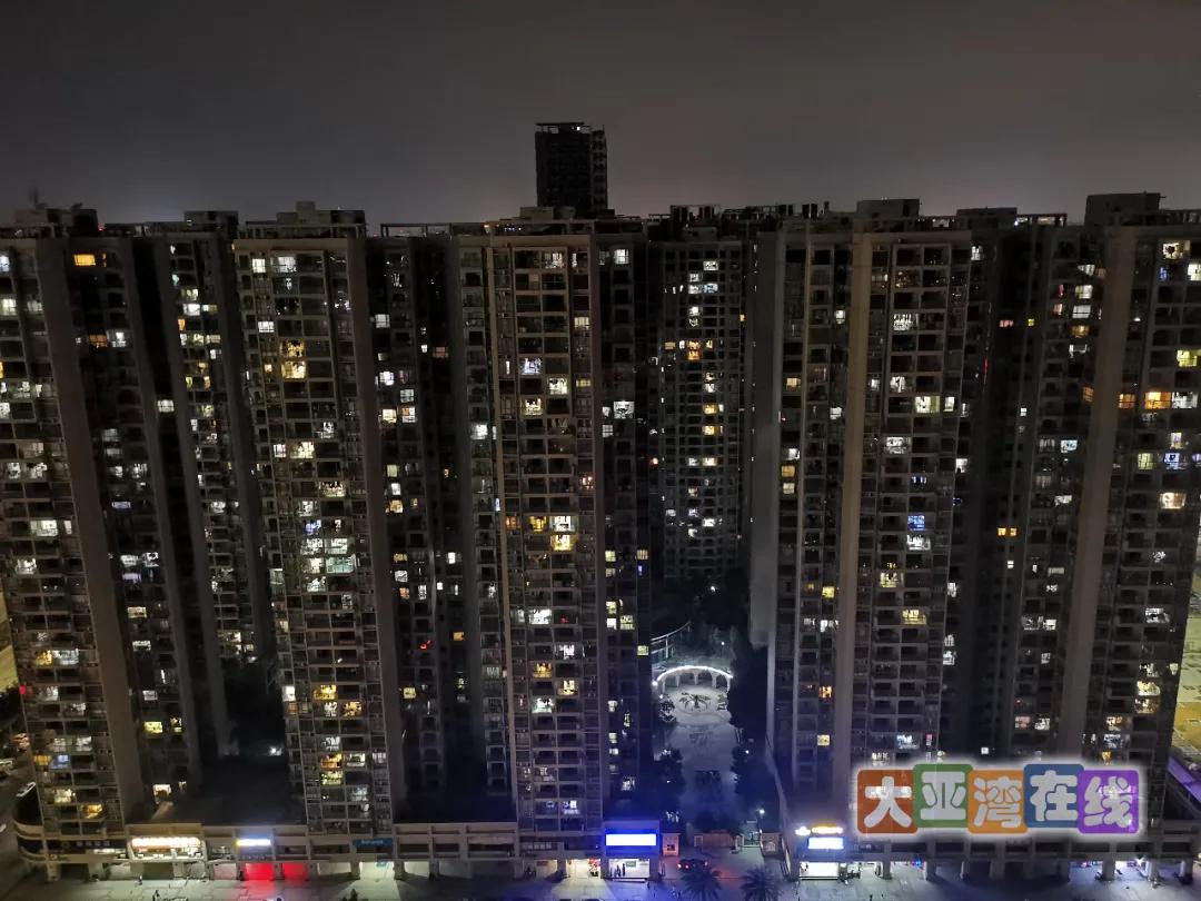 大亚湾西区亮灯率,大亚湾石化区晚上亮灯