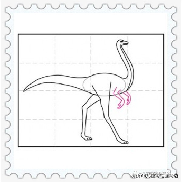 简笔画100个恐龙9-10岁,恐龙化石简笔画步骤