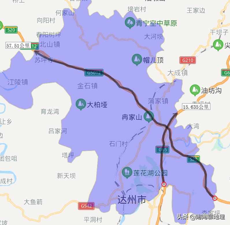 达州高速2020,达州各区县高速公路里程