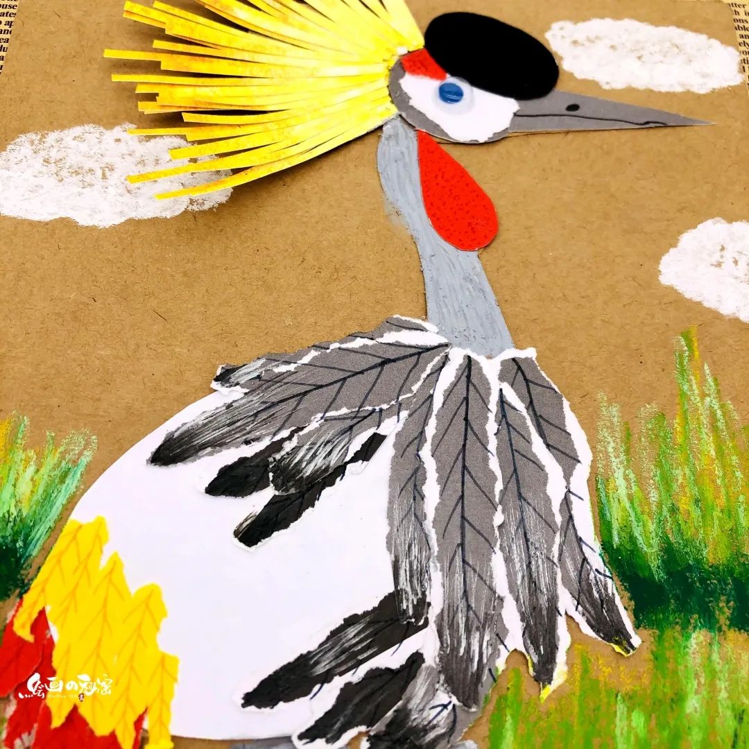 长颈鹤简易画法,灰冠鹤的图片大全