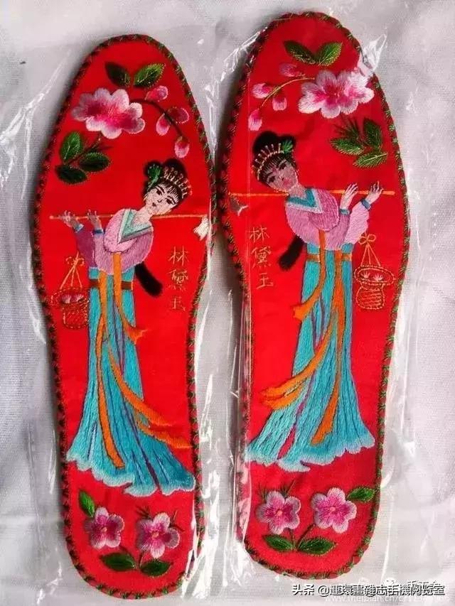 陕北民间纯手工鞋垫绣花,绣花鞋垫纯手工鞋垫成品