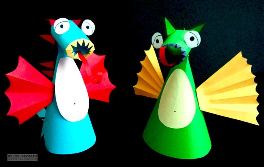 小恐龙简单又可爱手工,手工屋制作立体错觉小恐龙教程