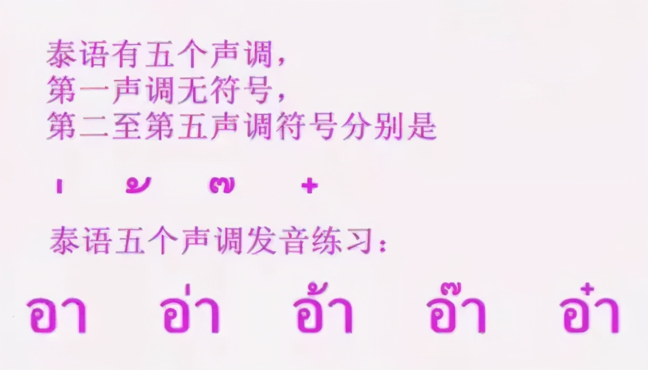 泰语的44个辅音发音表,泰语辅音元音声调