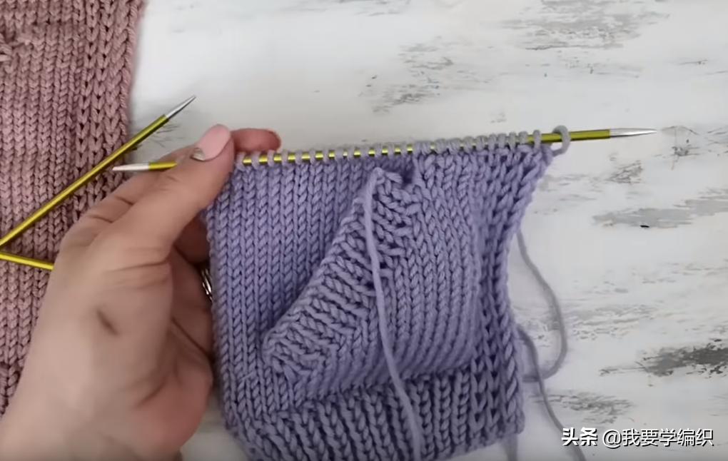 从下往上织暗口袋怎样编织,织口袋的教程