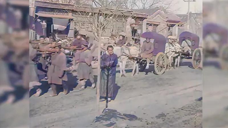 英国ai修复100年前北京晚清的影像,清朝老照片修复ai智能复原