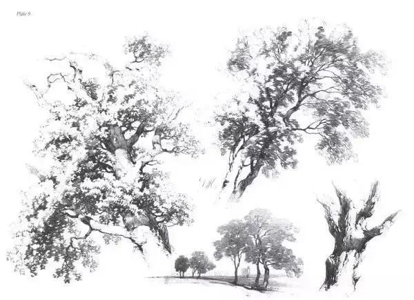 风景速写1000例临摹图高清,炭笔速写风景初学者图片教程