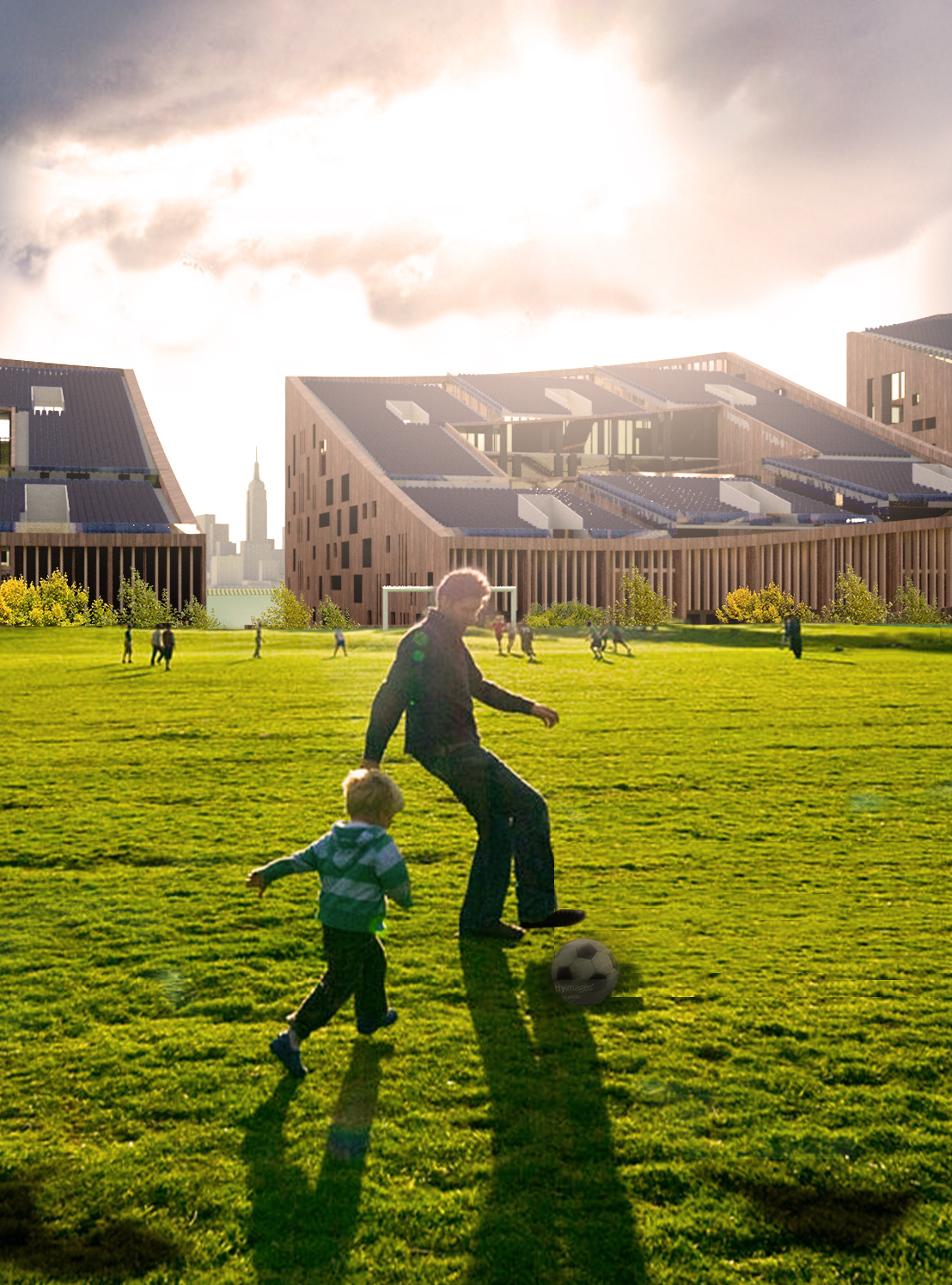 都会球场,都会社区