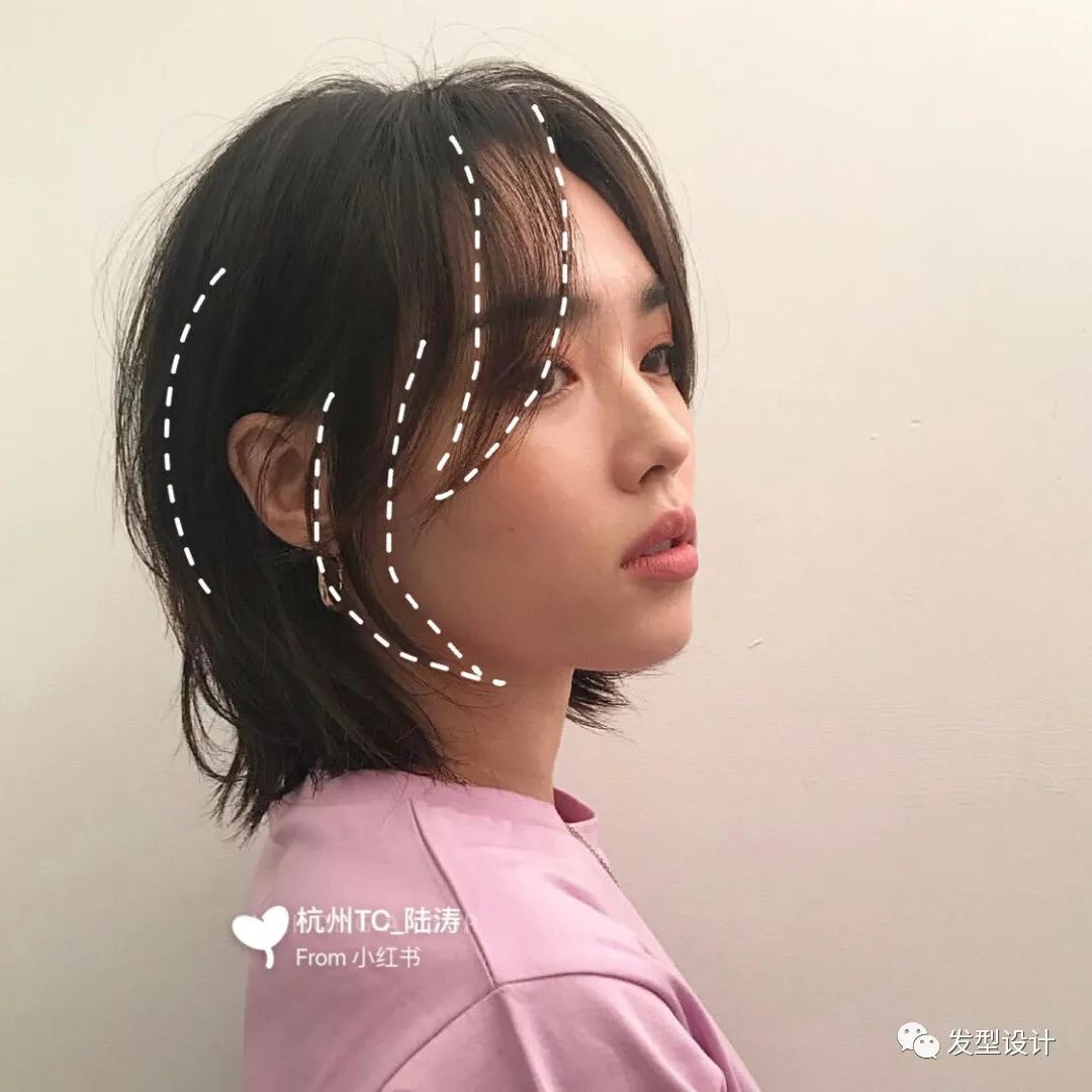 八大网红刘海短发,无刘海短发发型女