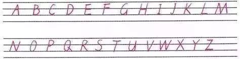 英语字母正确的书写笔顺,英语字母的正确笔顺