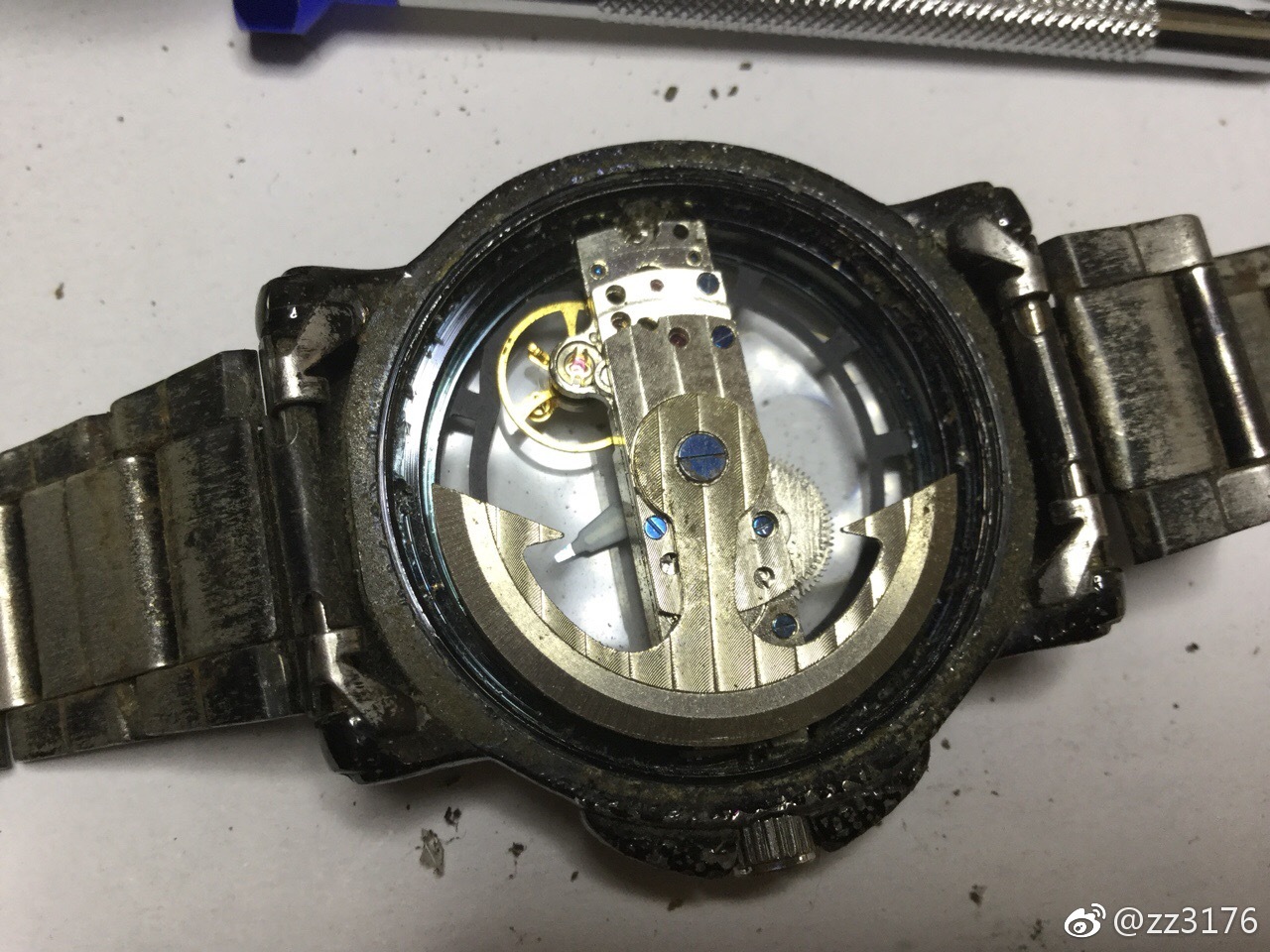 保养修复国产特殊单桥机芯手表