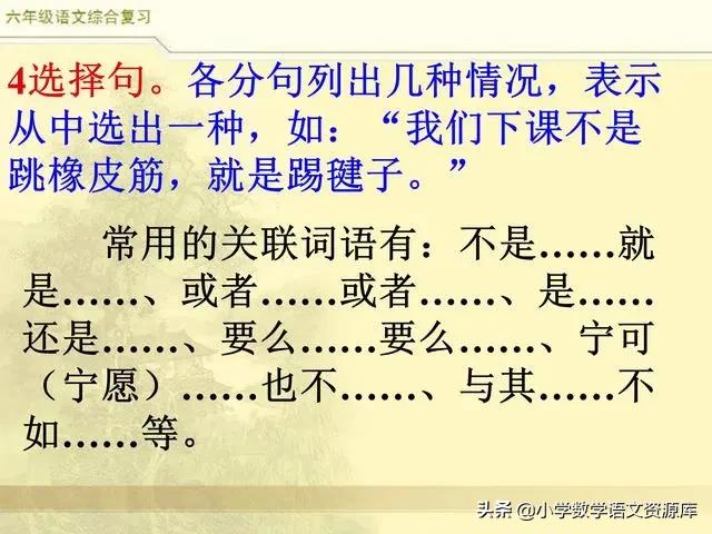 六年级语文总复习关联词专项练习,三年级上册语文关联词语专项练习