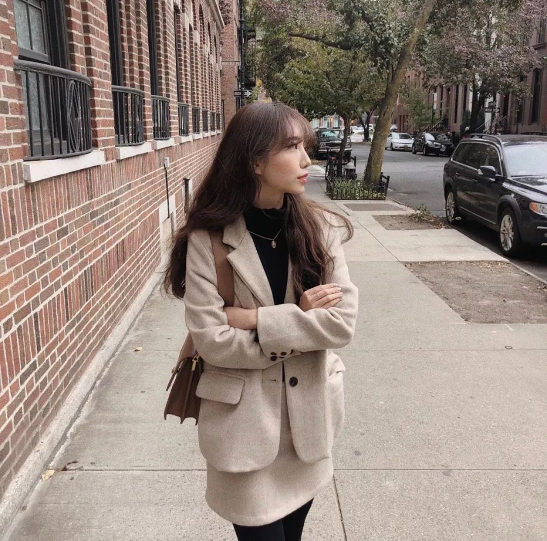 外套+小高领，时髦又保暖