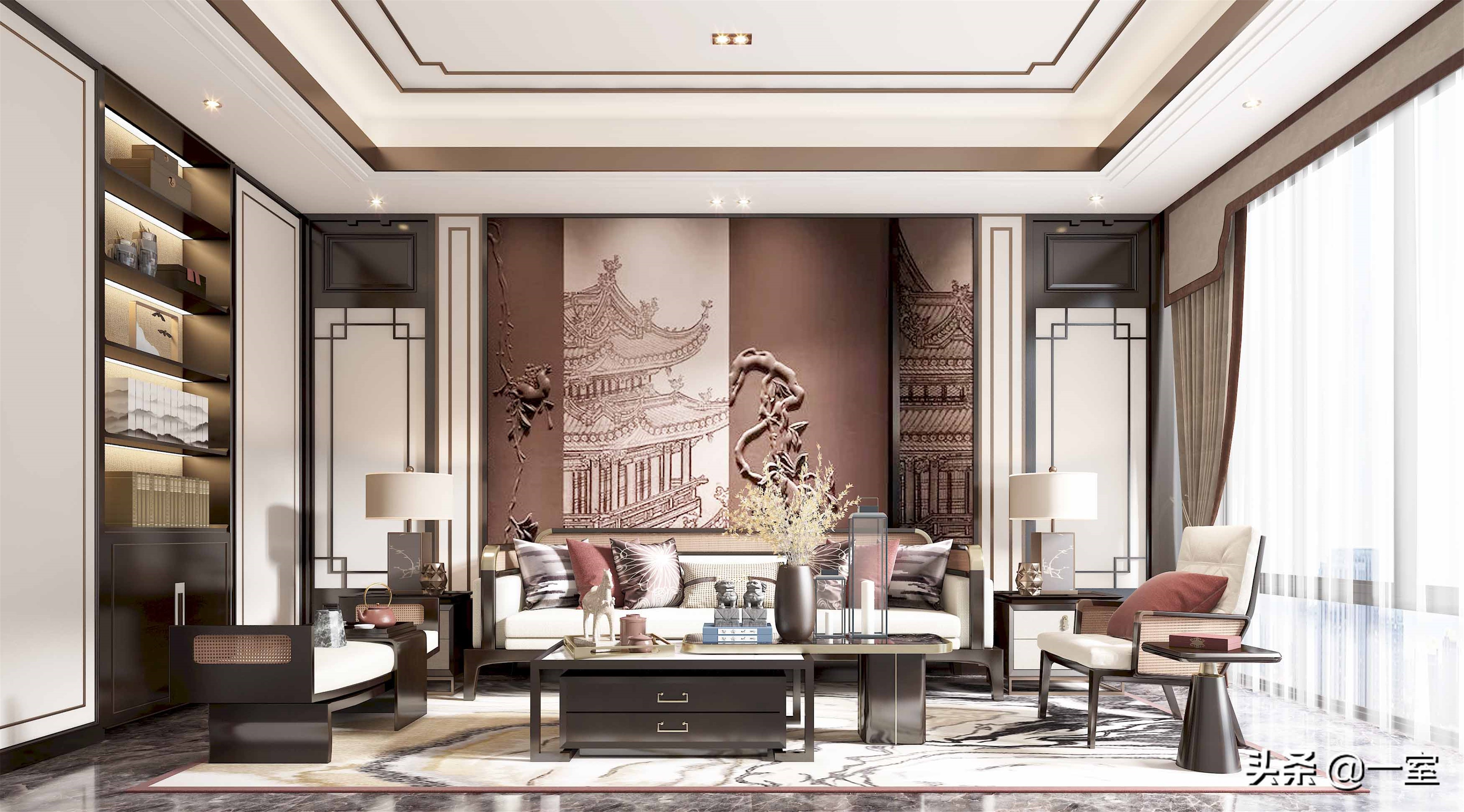 3.3米背景墙设计,客厅背景墙设计简约款