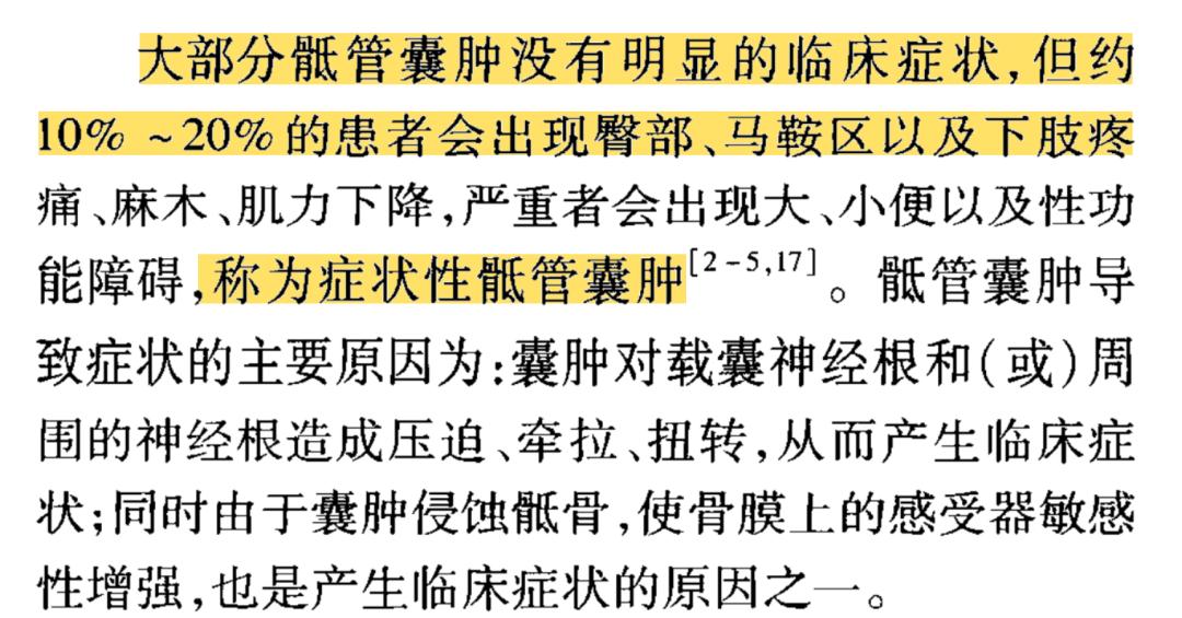 骶管蛛网膜囊肿怎么治疗,有症状的骶管囊肿检查得出来吗