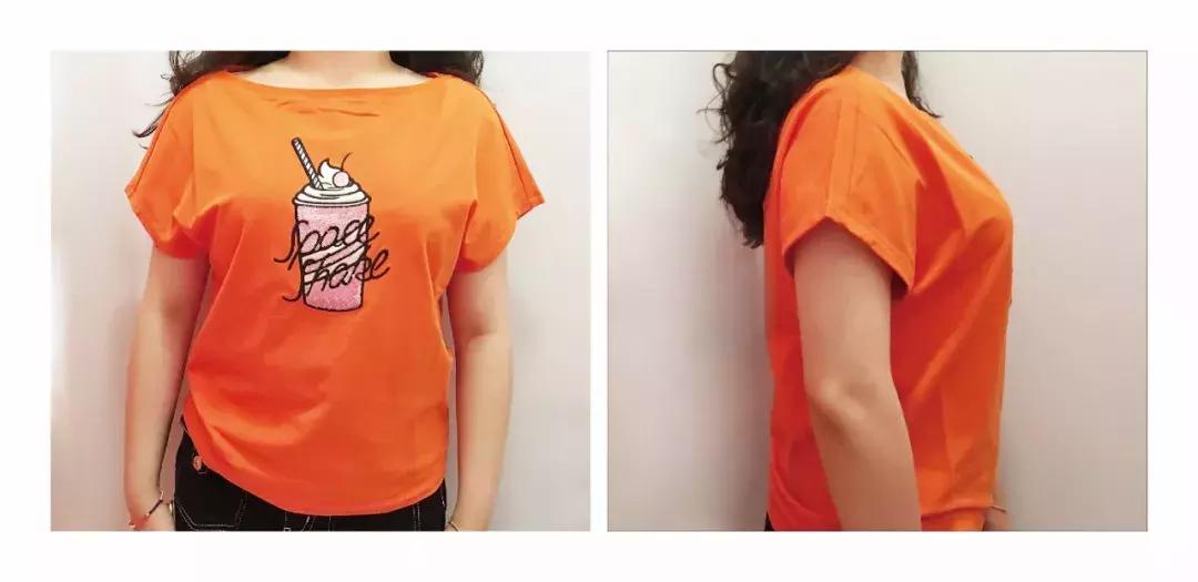 大小胸穿t恤对比,同款衣服平胸和胸大的对比