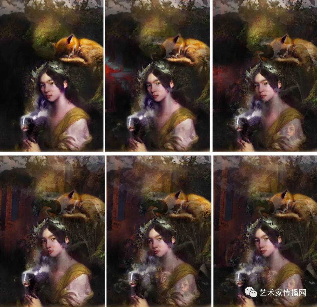 梦幻油画少女唯美图片,梦幻少女绘画图片