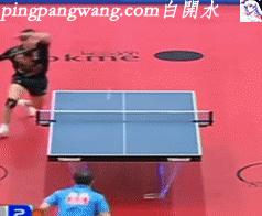 对付发球不抛球的人,马琳还有个标志性的侧身爆冲技术