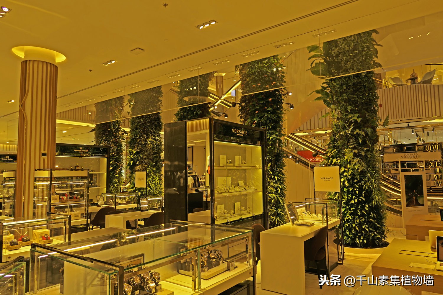 美丽的景观商店效果图,大型仿真植物商业街景观造景装饰