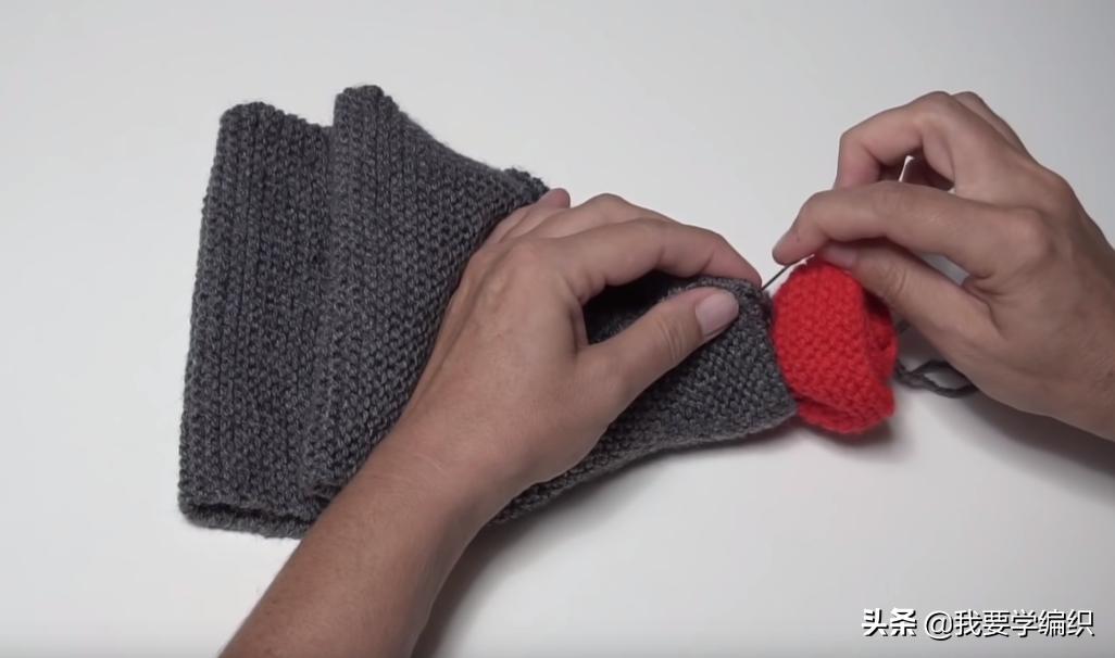 围脖编织教程全过程最简单的,玫瑰花小围脖编织教程