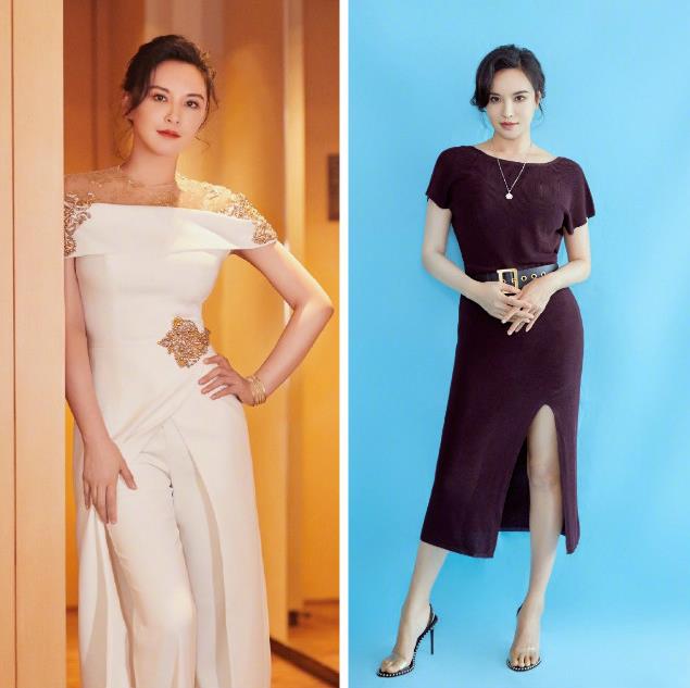 莫小棋抹胸裙深v领,莫小棋黑裙靓丽