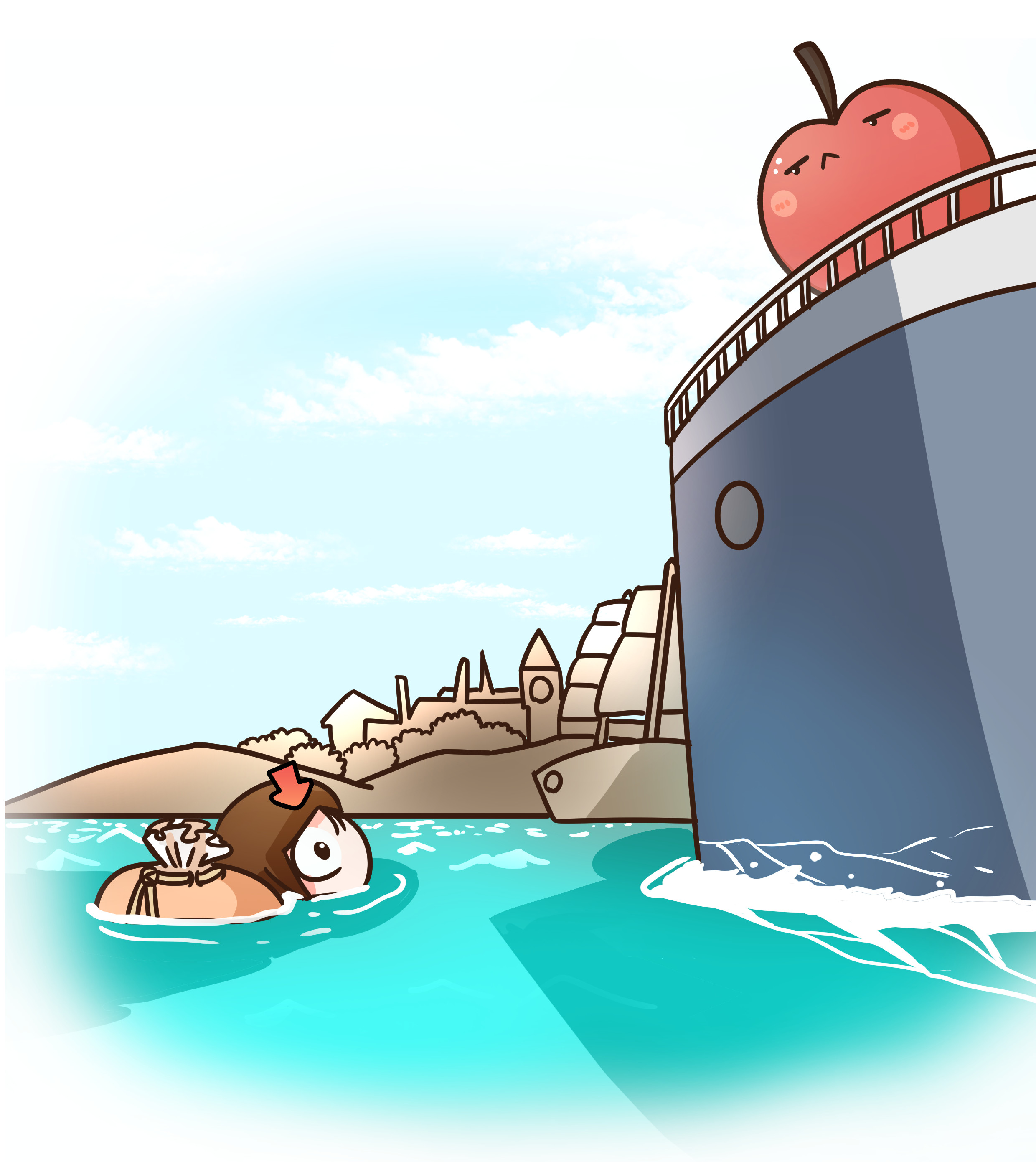 中国人吃苹果该不该削皮?这事让世界卫生组织很操心(菲李漫画)