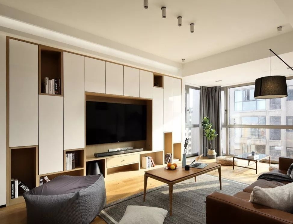 客厅电视柜搭配效果图,客厅流行哪种电视柜好看又实用