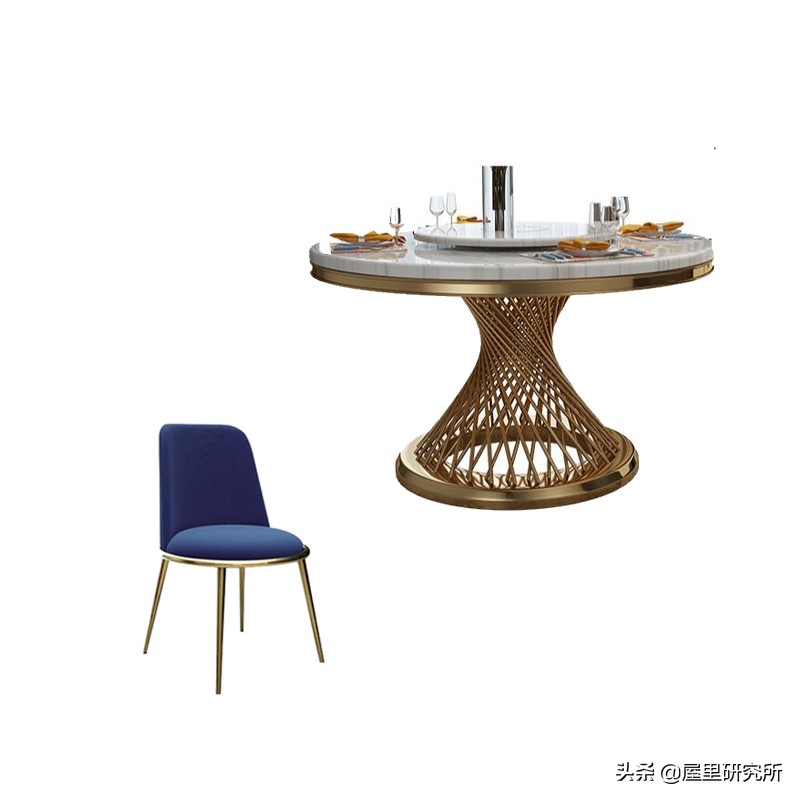 小户型餐边柜圆餐桌椅一体组合,北欧实木餐桌椅组合家用小户型