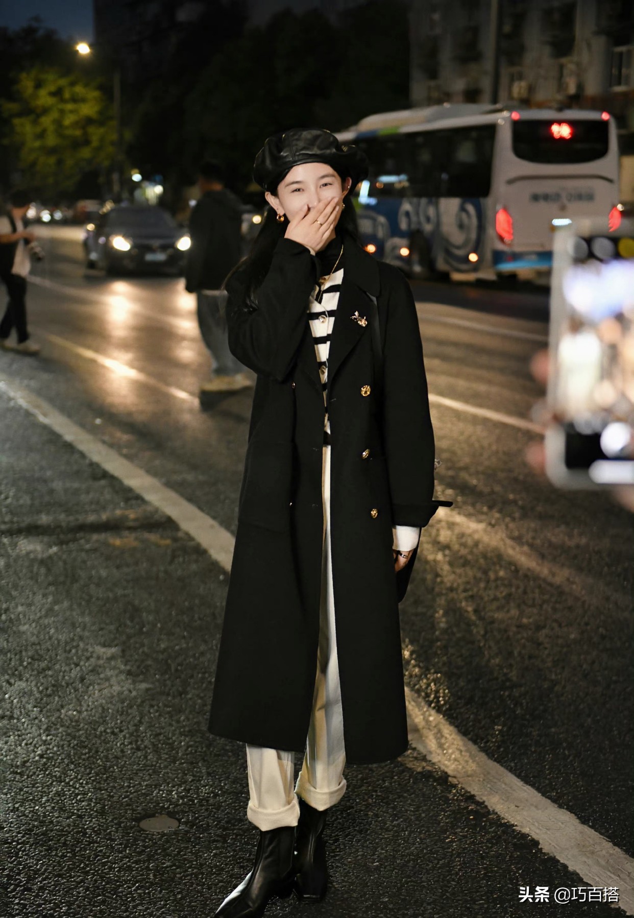 2020冬大气纯色呢大衣女收腰外套,秋冬必备哪种颜色大衣