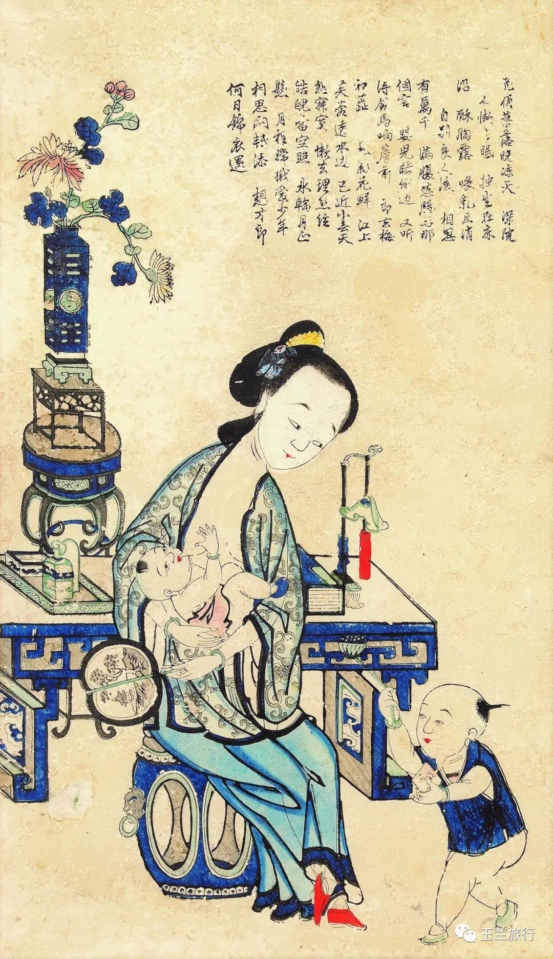 比网红好看多了，年画中的清代江南美女，真·人间富贵花！