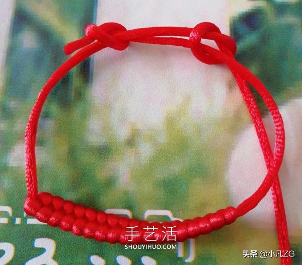 手链两股红绳打结方法收尾,两股红绳手链怎么打结收尾