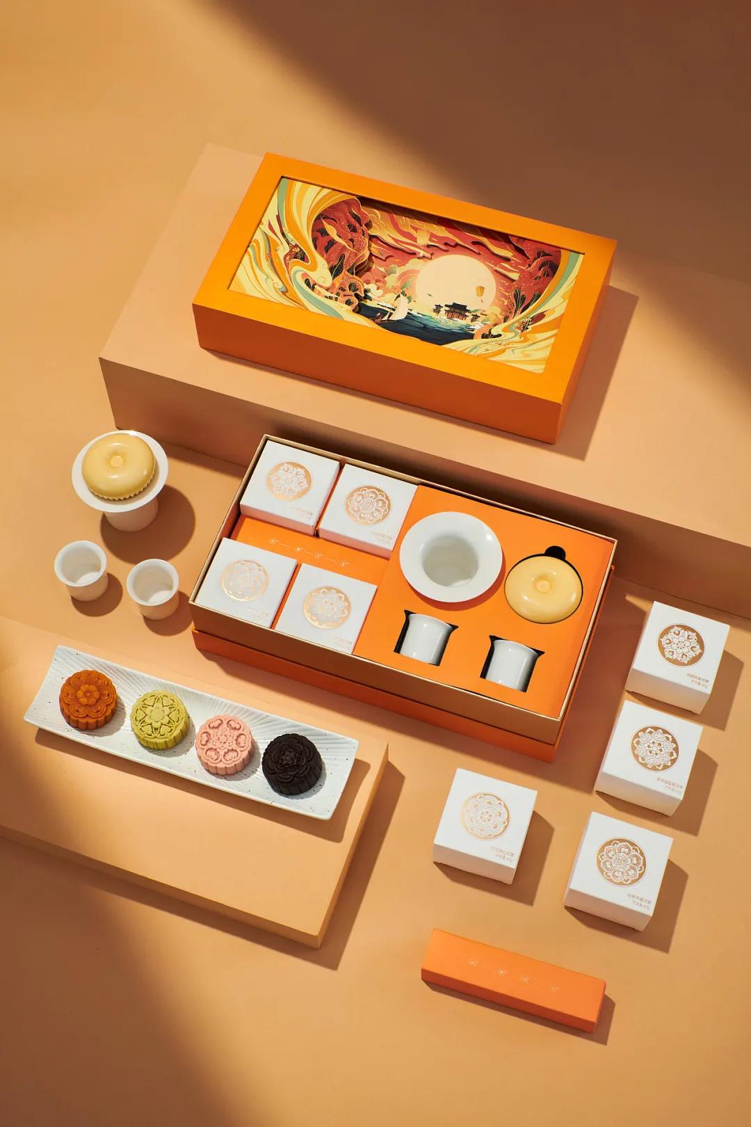 中秋月饼精美礼盒设计,最有创意的月饼包装展开图