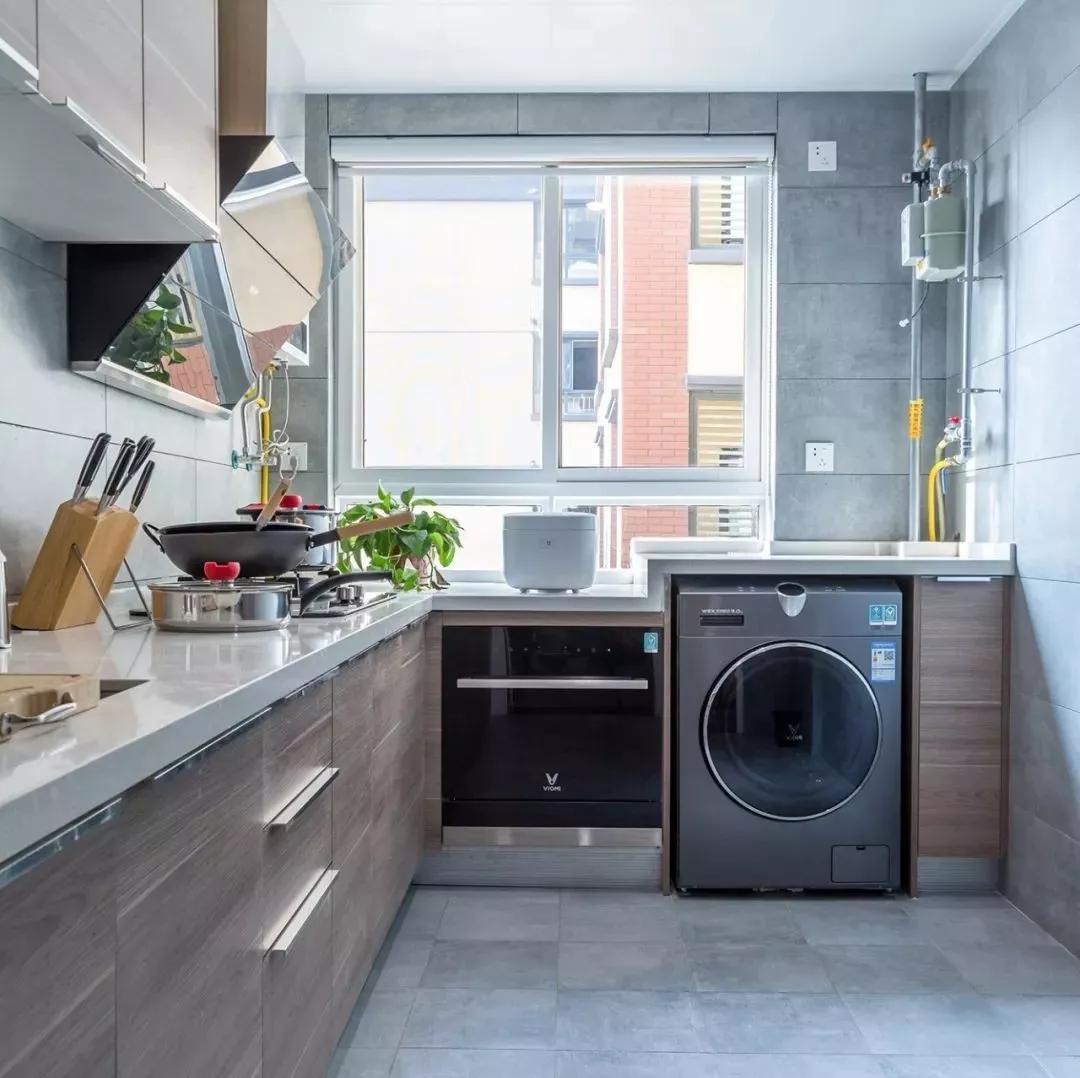 装修厨房可放洗衣机吗,洗衣机放客厅装修效果图