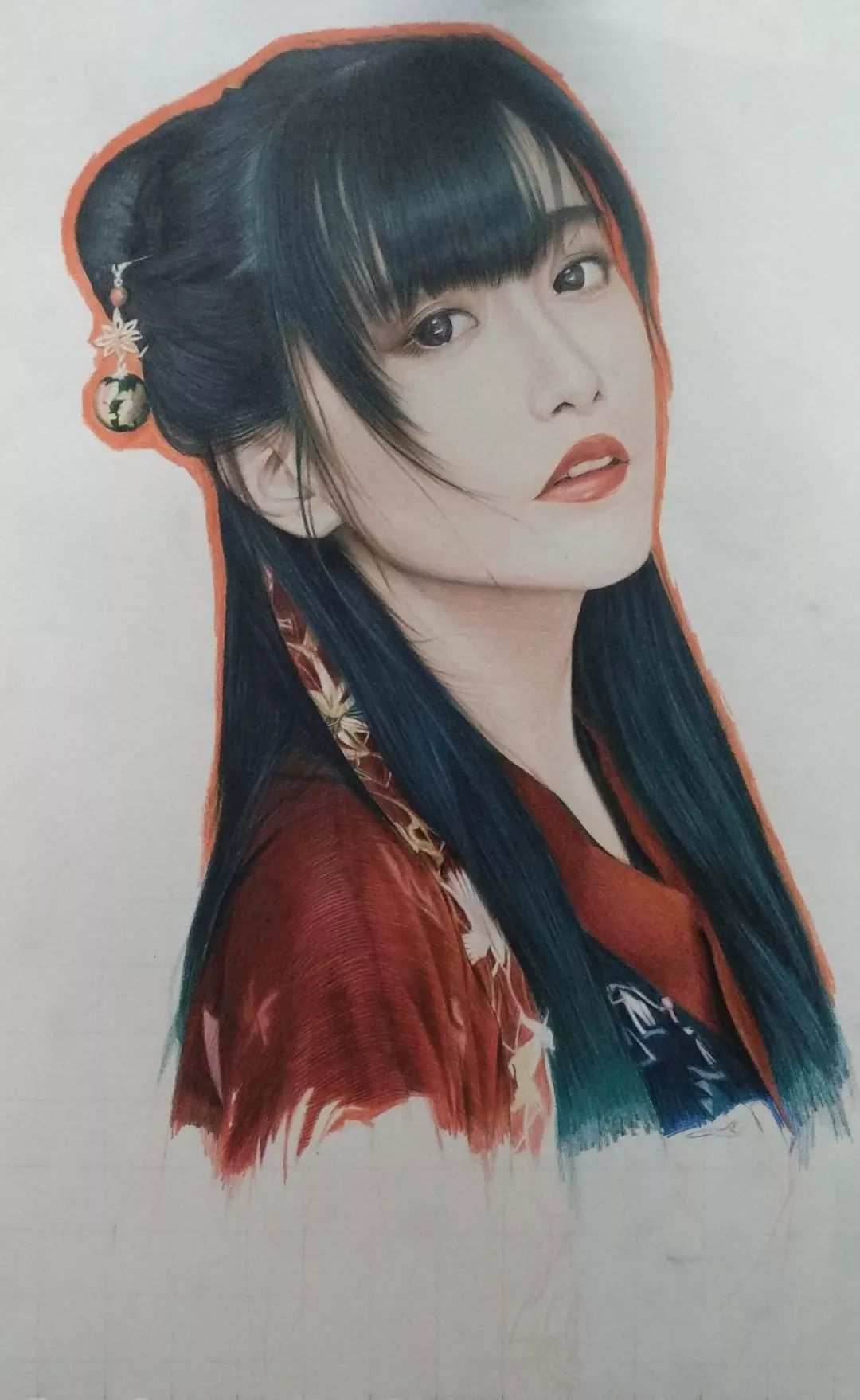 彩铅画完整古风唯美女子教程复杂,彩铅如何画出高级感教程