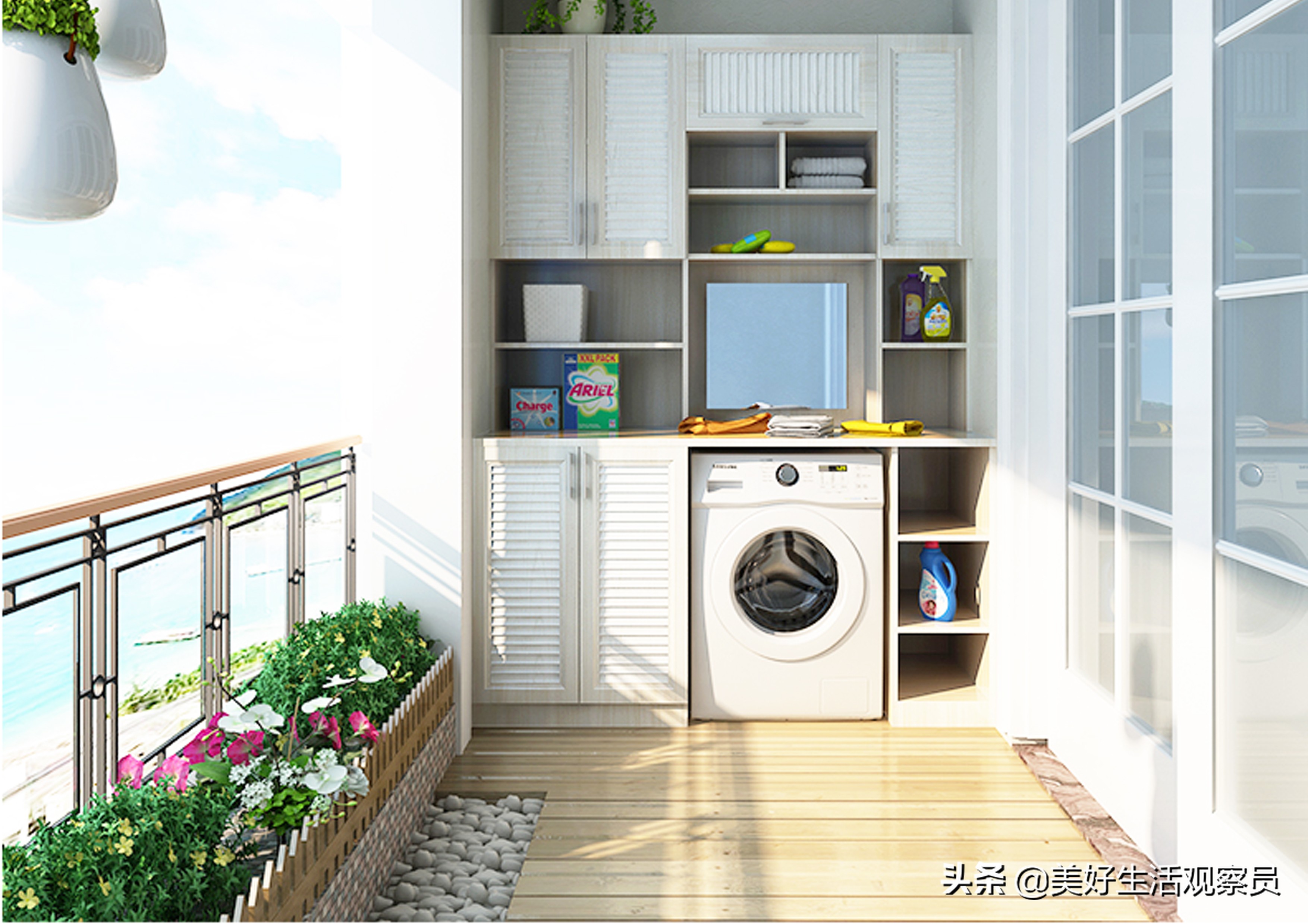 阳台洗手池拖把池一体,阳台洗手池改成拖把池