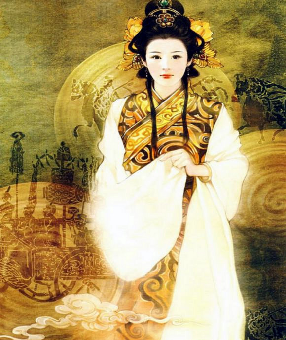 汉装潋滟---德珍彩绘古典美女画