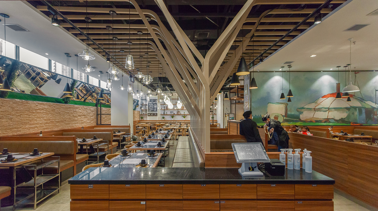 羊肉餐厅设计,烤全羊餐厅设计效果图