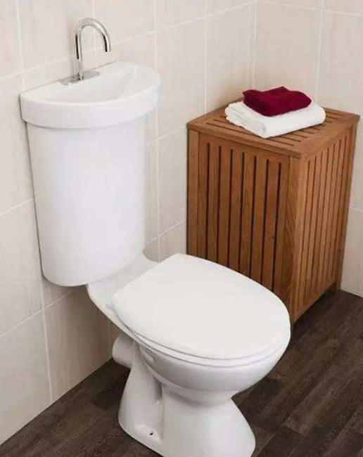 马桶连着洗手台,日本卫生间洗手池连接马桶