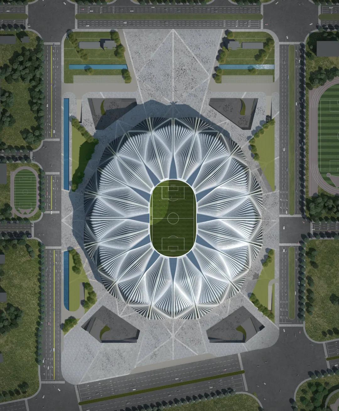 广州恒大莲花足球场,广州恒大足球场建造图