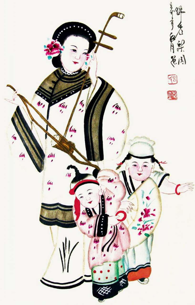 仕女人物瓷板画,仕女人物绘画