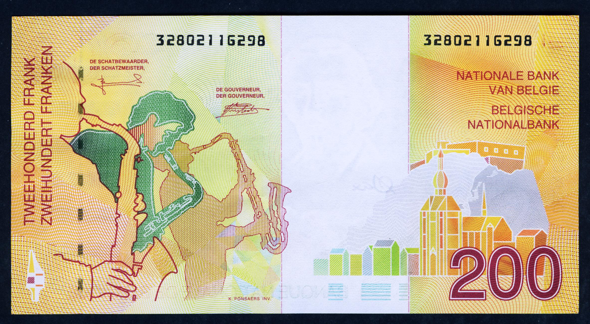 比利时200法郎赏析,萨克斯的名称来源于这位乐器大师的姓氏