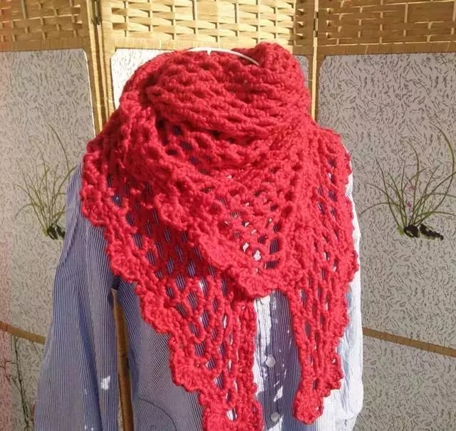 手工编织披肩围巾的最佳尺寸,大三角披肩羊毛围巾