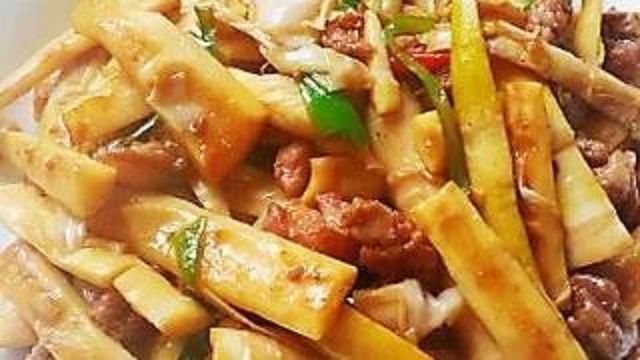 笋的做法竹笋炒肉片,竹笋的家常做法竹笋炒瘦肉