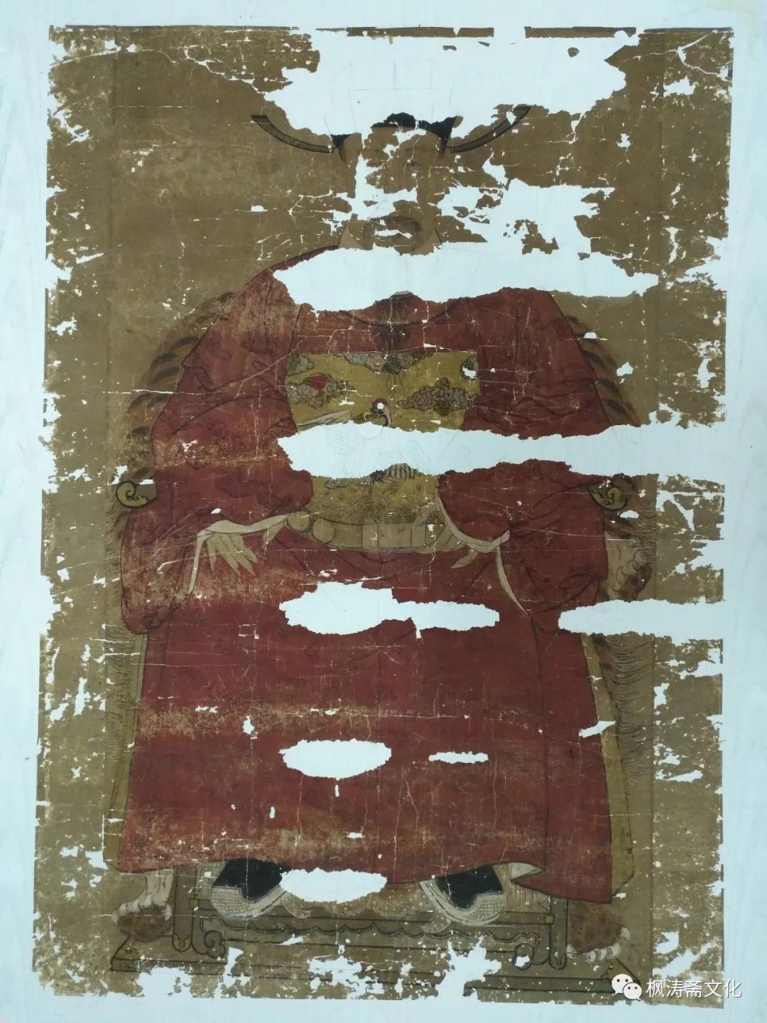 枫涛斋装裱案例：余姚朱氏祖像修复过程实录