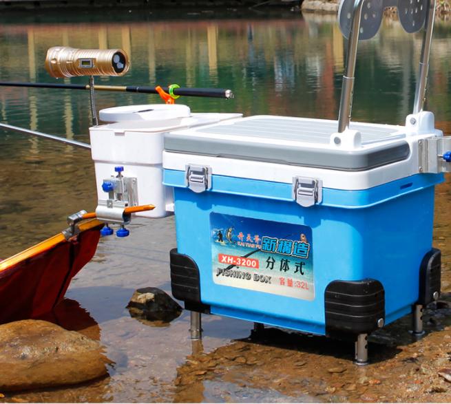 可以安装炮台架的钓箱,多功能钓鱼箱让你的钓鱼更有品位