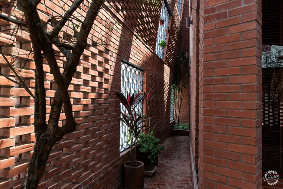 河内楼房红砖效果图,河内红砖墙效果图大全