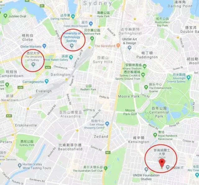 澳洲大学分布地图高清中文版,澳洲大学都在哪些城市
