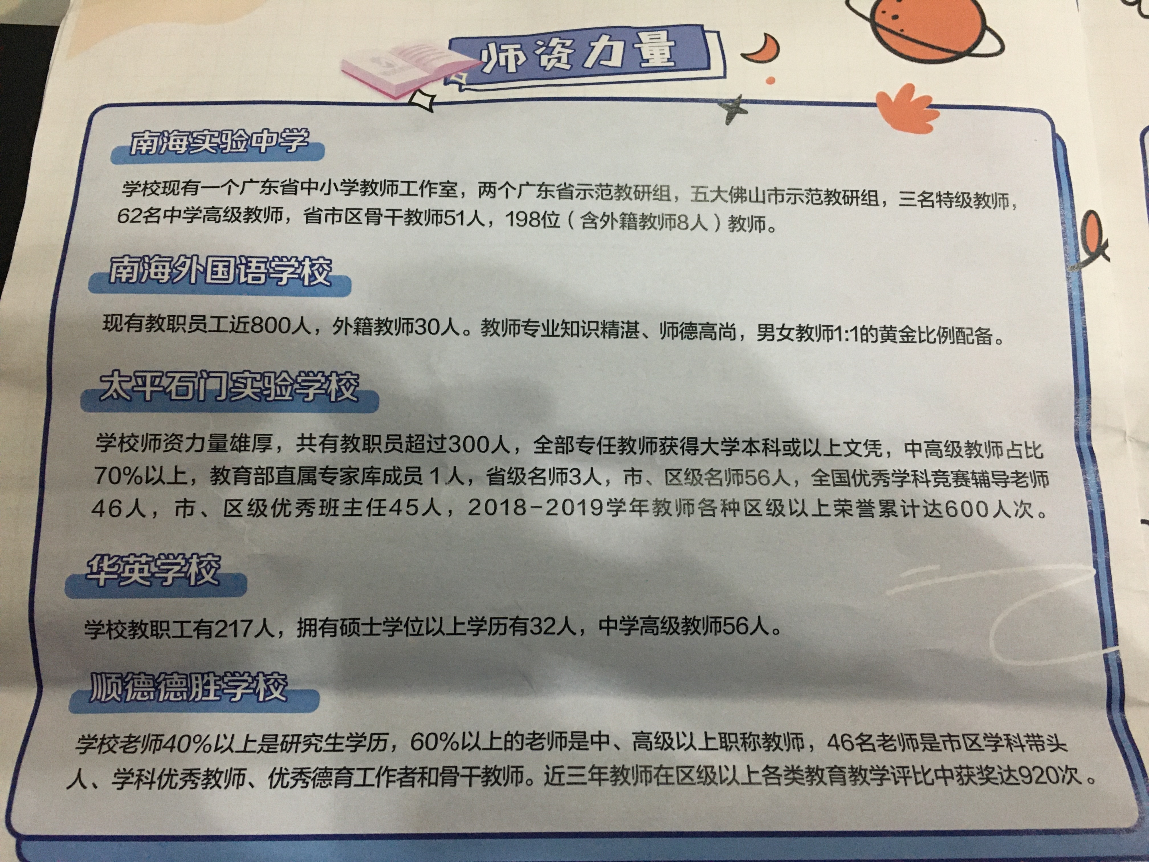 佛山各民办小学综合排名,佛山5大民办初中全方位比较